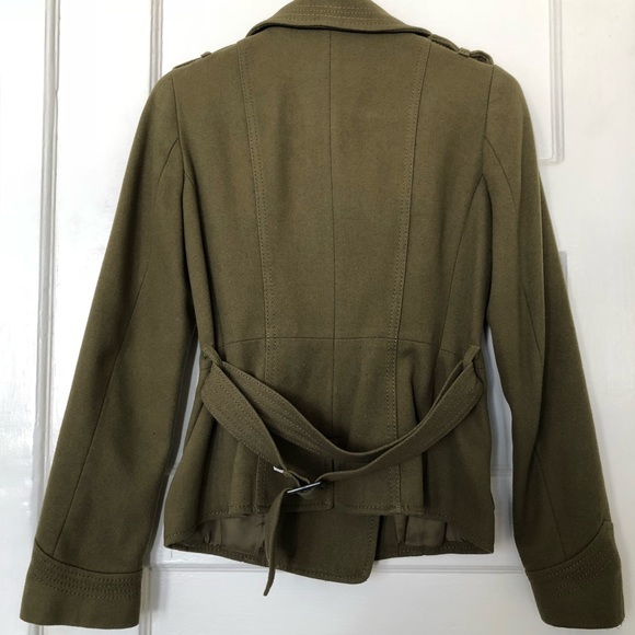 Army green pea coat - Picture 2 of 3
